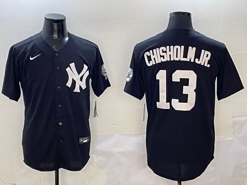 Men's New York Yankees Jazz Chisholm Jr. #13 Black Jersey